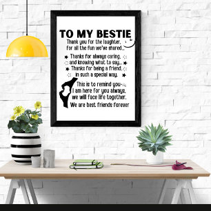 Poster Para minha melhor amiga somos melhores amigos para