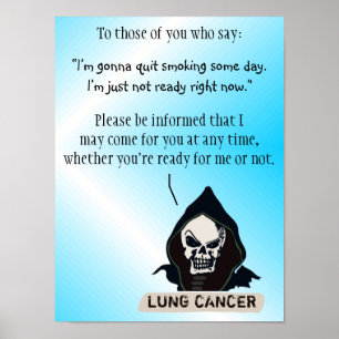Poster para motivar a parada do fumo imediatamente