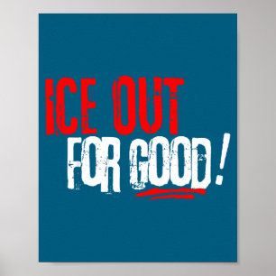 Poster Para o Bom Slogan Ativista do Gelo Fora