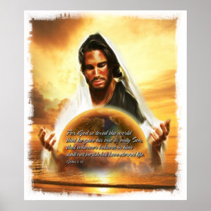 Pôster Para o deus amado assim o mundo… 3:16 de John