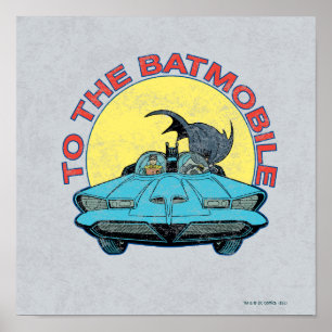Pôster Para O Ícone Batmobile - Distress