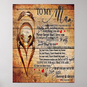 Poster Para o meu amor Meu Marido Presente Oferta de