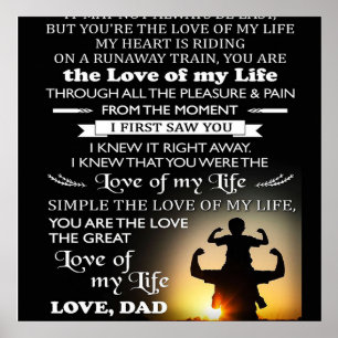 Poster Para o meu filho Design Decoração da família