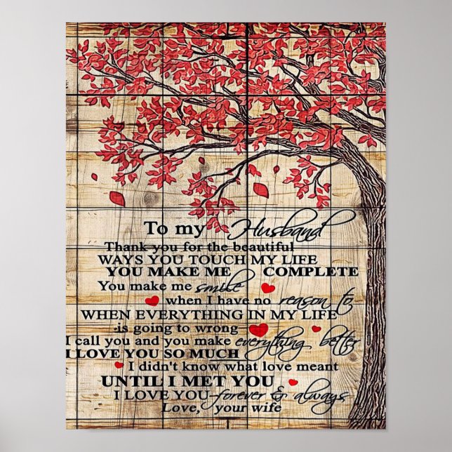 Poster Para o meu marido | Citações Engraçadas Ao Present (Frente)