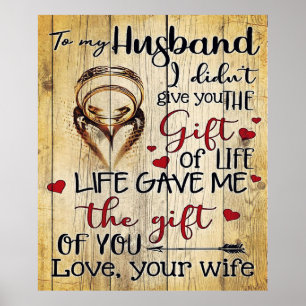 Poster Para o meu marido Cotações Engraçadas Present