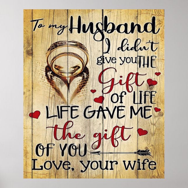 Poster Para o meu marido | Cotações Engraçadas Presentes (Frente)