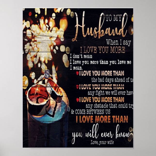 Poster Para o meu marido Decor, Letra de amor (Frente)
