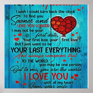 Poster Para o meu marido Design Citações De Amor Para M
