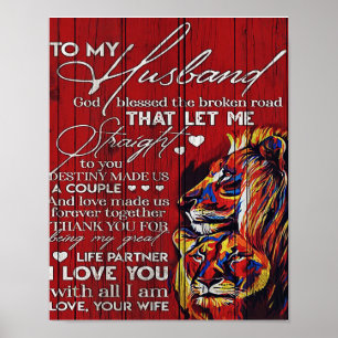 Poster Para o meu marido presente, melhor presente de fé