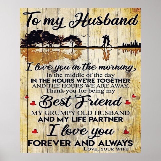 Poster Para o meu marido | Presente Perfeito Para O Marid (Frente)