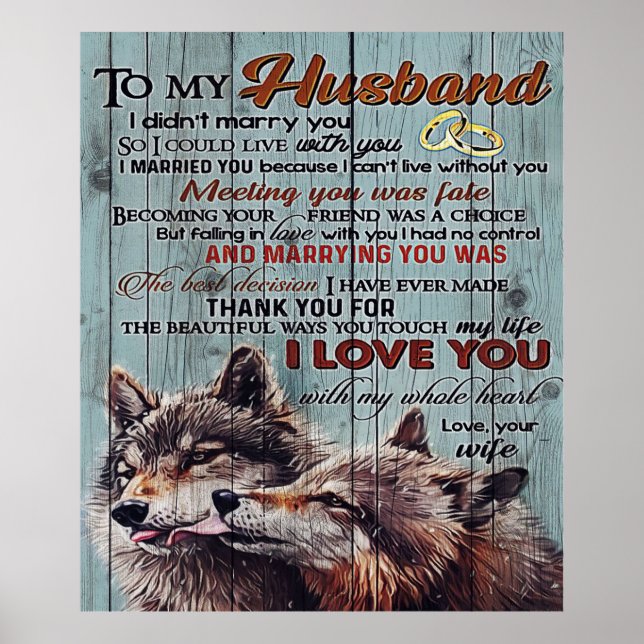 Poster Para o meu marido | Presente Perfeito Para O Marid (Frente)