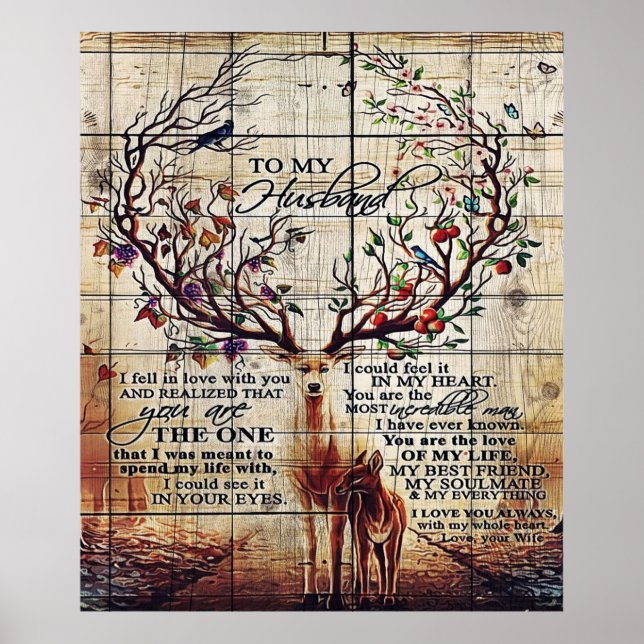 Poster Para o meu marido | Presente Perfeito Para O Marid (Frente)