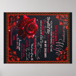Poster Para o meu presente de aniversário da esposa Rosa,