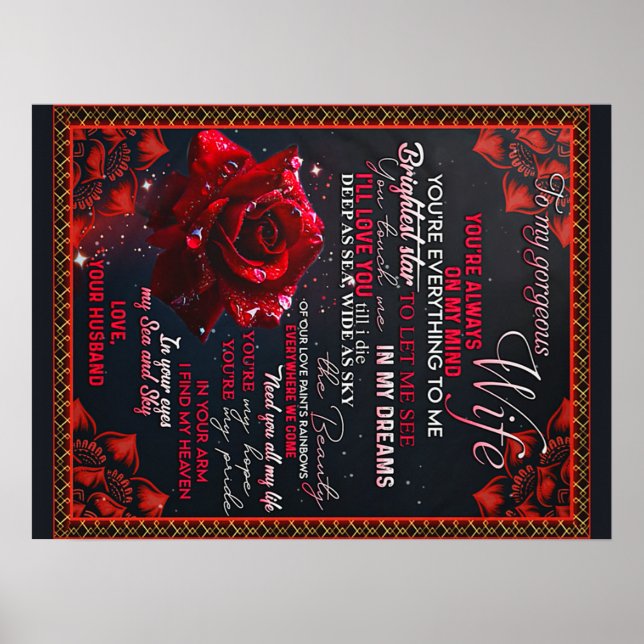 Poster Para o meu presente de aniversário da esposa Rosa, (Frente)