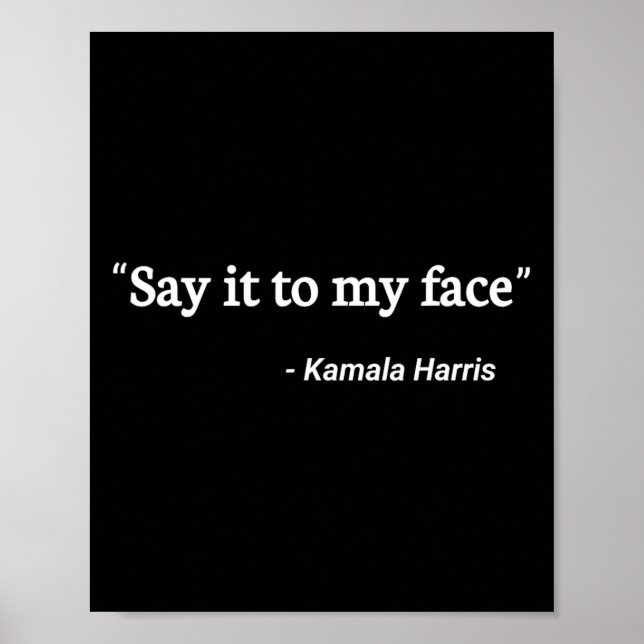 Poster Para O Meu Rosto Kamala Harris Cote 2 (Frente)