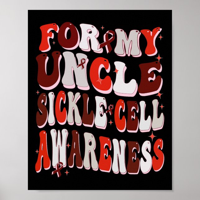 Poster Para o meu tio Sickle Cell Awarness World Sickle C (Frente)
