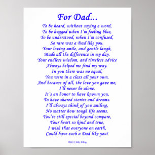 Pôster Para o poema do memorial do pai