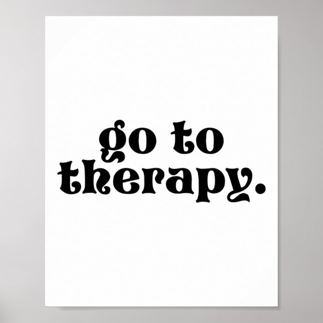 Poster Para o problema de saúde mental divertida da terap (Frente)