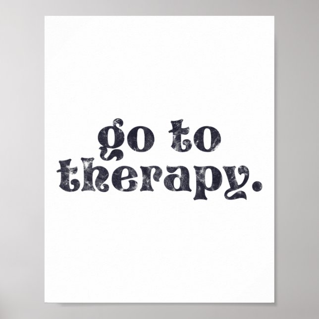 Poster Para o problema de saúde mental divertida da terap (Frente)