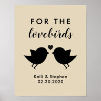 Para o Sinal de Aves de Cama de Casamento