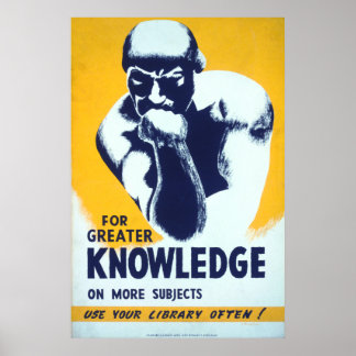 Poster Para Obter Mais Conhecimento - Use Sua Biblioteca 