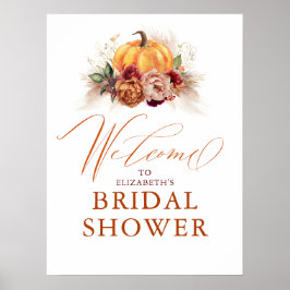 Poster Para Qualquer Festa - Flores de Terracota Abóbora 