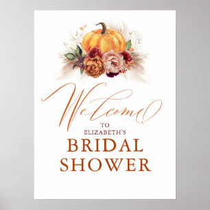 Poster Para Qualquer Partido - Flores De Pumpkin Rust Ter