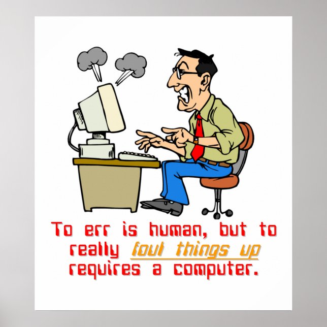 Poster Para Realmente Erro é Computador (1) (Frente)