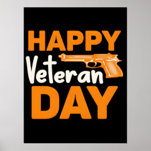 Poster Para sempre em nossa dívida—Feliz Dia dos Veterano