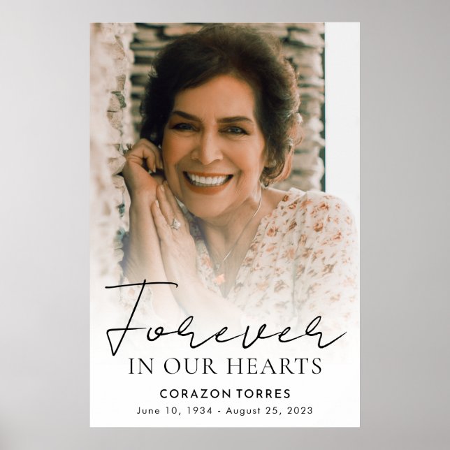 Poster Para sempre no nosso funeral de foto memorial (Frente)