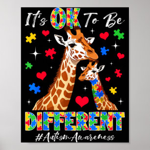 Poster Para ser diferente quebra-cabeças de girafa de con