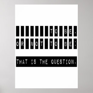 Pôster Para ser ou não ser citações famosas de