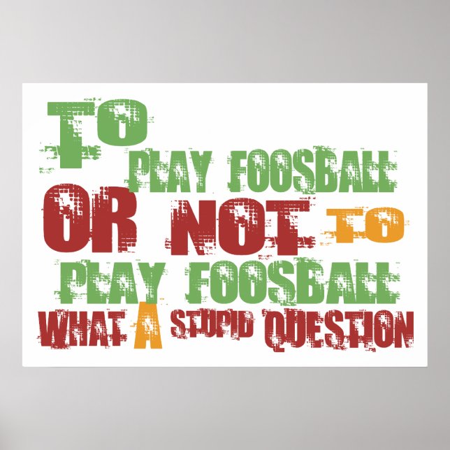 Pôster Para Tocar Foosball (Frente)