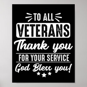 Poster Para todos os Veteranos, obrigado-o pelo seu servi