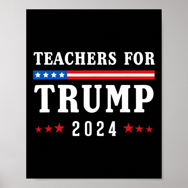 Poster Para Trump 2024 Patriotic American Flag (Frente)