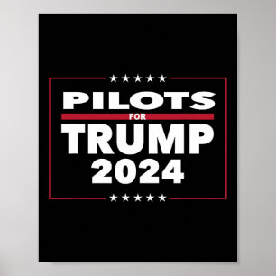 Poster Para Trump 2024 Presidente Pilotos Republicanos