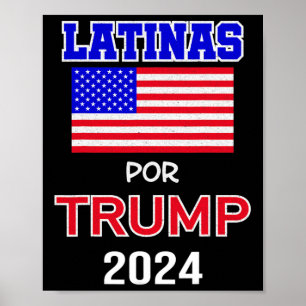 Poster Para Trump 2024 Pro Trump Gift - Latinas Por Trump