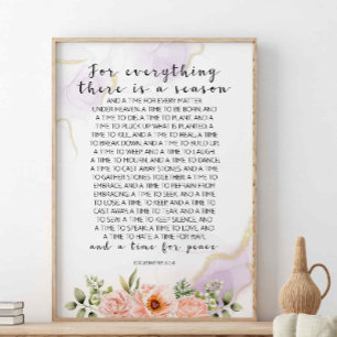 Poster Para Tudo O Que Há, Eclesiastes 3:1-8