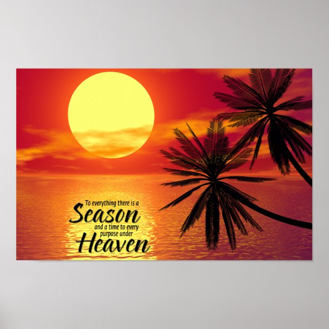 Poster Para Tudo Que Há Há Uma Época (Eclesiastes 3:1) (Frente)