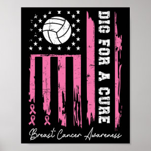 Poster Para Um Volleyba De Sensibilização Do Cancer De Ma