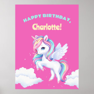 Poster para uma festa de aniversário mágica.