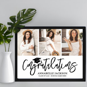 Poster Parabéns Colagem de Fotos Graduação