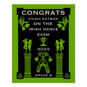 Pôster Parabéns de dança irlandeses