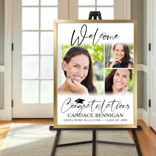 Poster Parabéns de Script de 3 Fotos de Boas-vindas para 