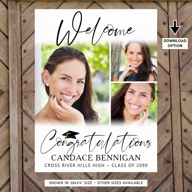 Poster Parabéns de Script de 3 Fotos de Boas-vindas para  (Criador carregado)