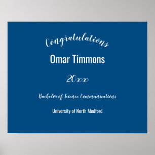 Poster Parabéns, Escola Personalizada e Ano