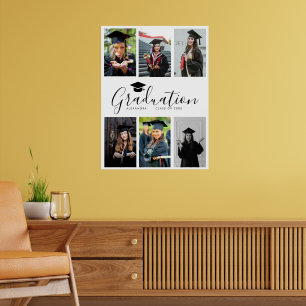 Poster Parabéns Graduação Branca Preta 6 Foto