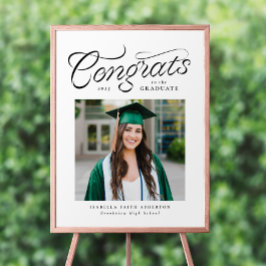 Poster Parabéns graduado foto da moda festa de formatura