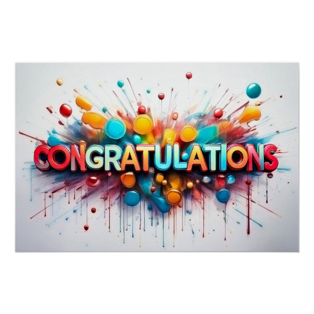 Pôster Parabéns! Hora de comemorar (Frente)