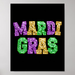 Poster Parabéns Mardi Gras Fat Terça-feira Festival de Ca